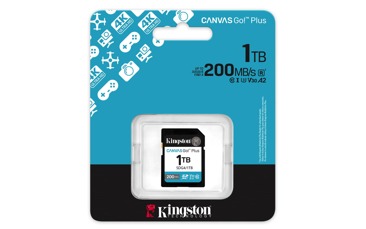 KINGSTON Digital Media Kingston Technology Canvas Go! Plus 1TB SDXC Canvas Go Plus Gen4 200MB/s C10 UHS-I U3 V30 - SDG4/1TB