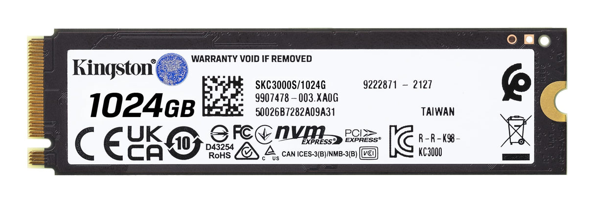 KINGSTON Solid State Drive Kingston Technology 1024G KC3000 M.2 2280 NVMe SSD - SKC3000S/1024G
