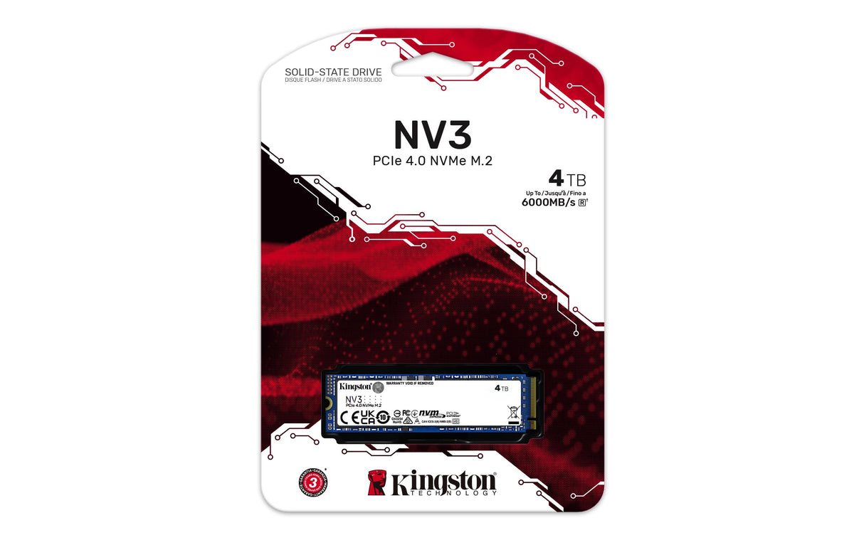 KINGSTON Solid State Drive Kingston Technology 4000G NV3 M.2 2280 NVMe SSD - SNV3S/4000G
