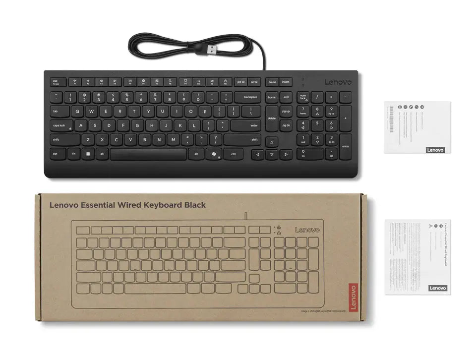 LENOVO Lenovo 4Y41R64633 keyboard Home/Office USB US English Black - 4Y41R64633