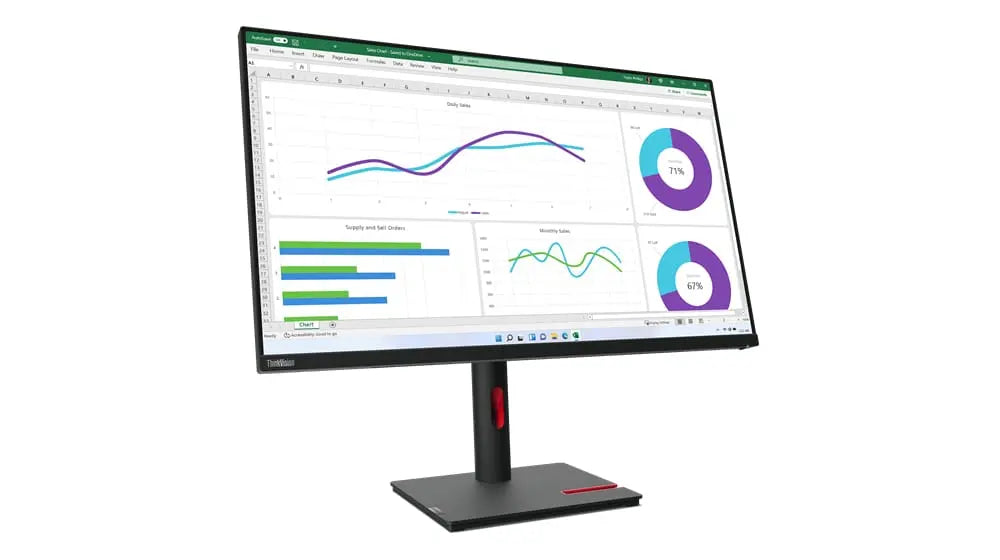 LENOVO Lenovo ThinkVision T32h-30 LED display 80 cm (31.5") 2560 x 1440 pixels Quad HD Black - 63D3ZAR1US
