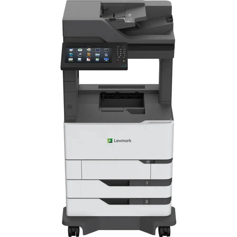 LEXMARK Lexmark MX820 MX822ade Laser Multifunction Printer-Monochrome-Copier/Fax/Scanner-55 ppm Mono Print-1200x1200 Print-Automatic Duplex Print-300000 Pages Monthly-1200 sheets Input-Color Scanner-600 Optic... - 25B2000