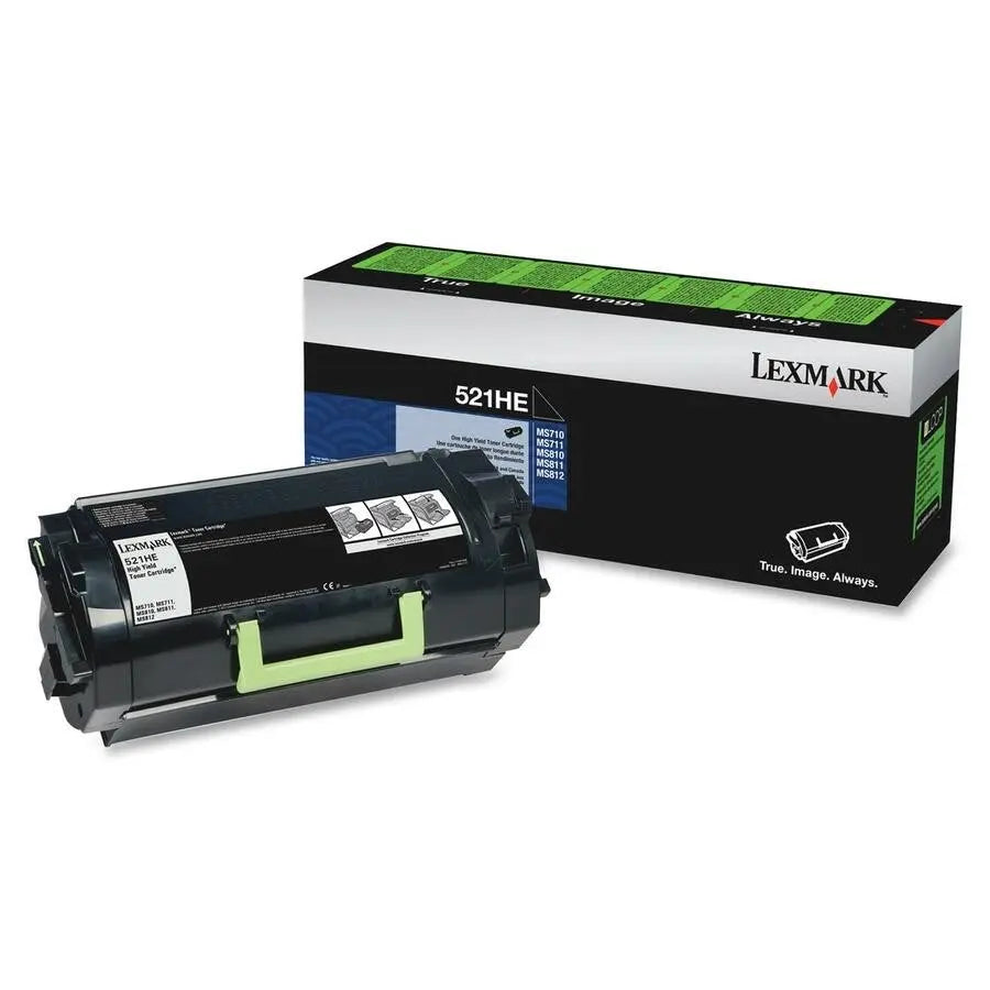 LEXMARK Printers/Printer Ink and Toners Lexmark 521HE Black Toner Cartridge High Yield 25,000 Pages 52D1H0E
