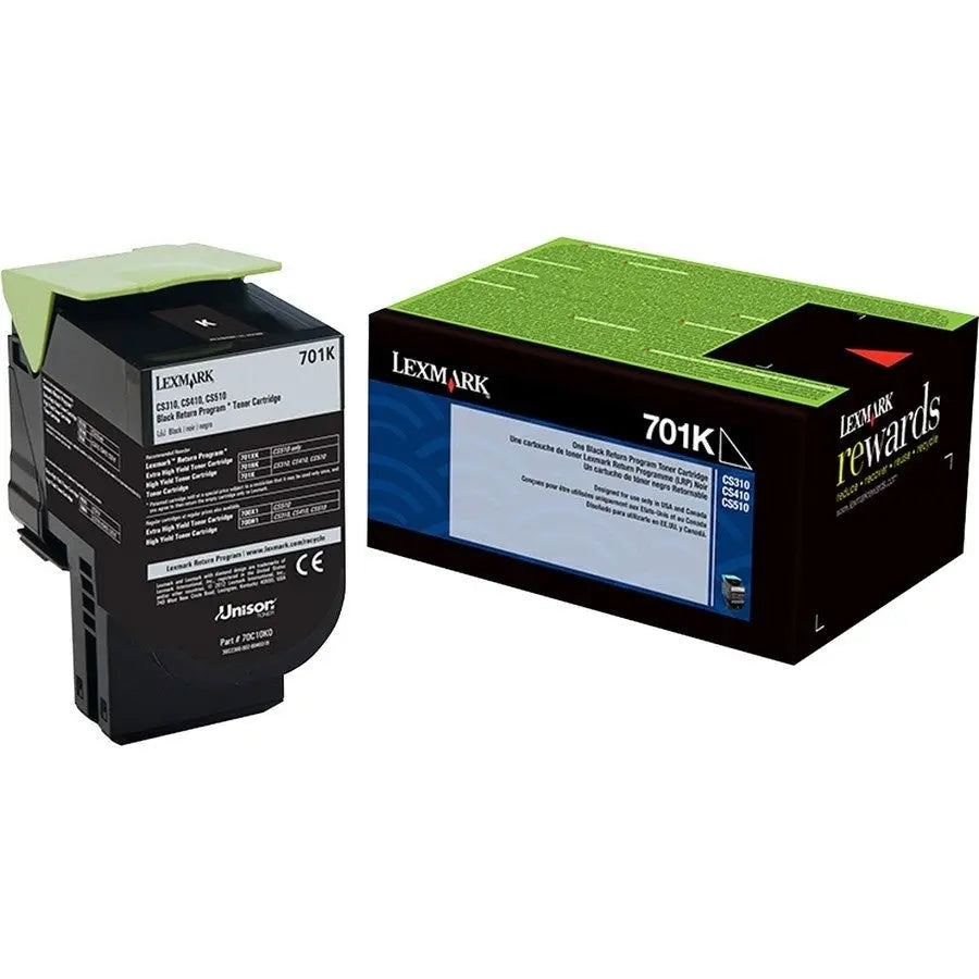 LEXMARK Printers/Printer Ink and Toners Lexmark Black Toner Cartridge Return Program Yield 1,000 Pages 70C10K0