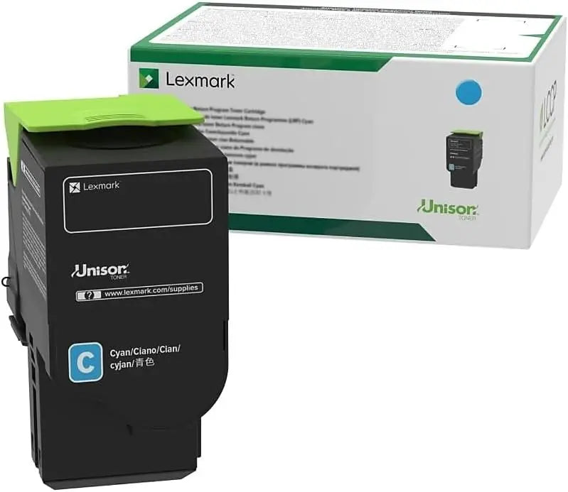 LEXMARK Printers/Printer Ink and Toners Lexmark Cyan Toner Cartridge Return Program Yield 1,000 Pages - 80C00CG