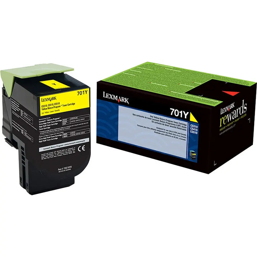 LEXMARK Printers/Printer Ink and Toners Lexmark Yellow Toner Cartridge Yield 1,000 Pages 70C10Y0