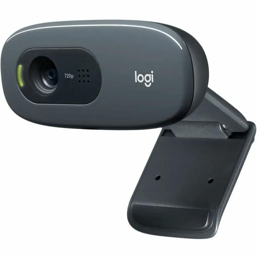 LOGITECH Logitech C270 Webcam - 30 fps - Black - USB 2.0 - 1 Pack(s) - 3 Megapixel Interpolated - 1280 x 720 Video - Fixed Focus - Widescreen - Microphone - Computer, Notebook, Monitor - 960-000694