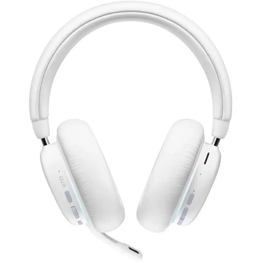 LOGITECH Logitech G735 Gaming Headset - Mini-phone (3.5mm), USB - Wired/Wireless - Bluetooth/RF - 65.6 ft - 38 Ohm - 20 Hz - 20 kHz - On-ear - Ear-cup - Cardioid, Uni-directional Microphone - White Mist
