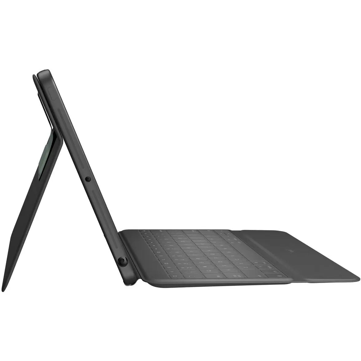 LOGITECH Logitech Rugged Folio Rugged Keyboard/Cover Case (Folio) Apple, Logitech iPad (7th Generation), iPad (8th Generation), iPad (9th Generation) Tablet - Graphite - Spill Proof, Dirt Resistant, Shock Abso... - 920-009312