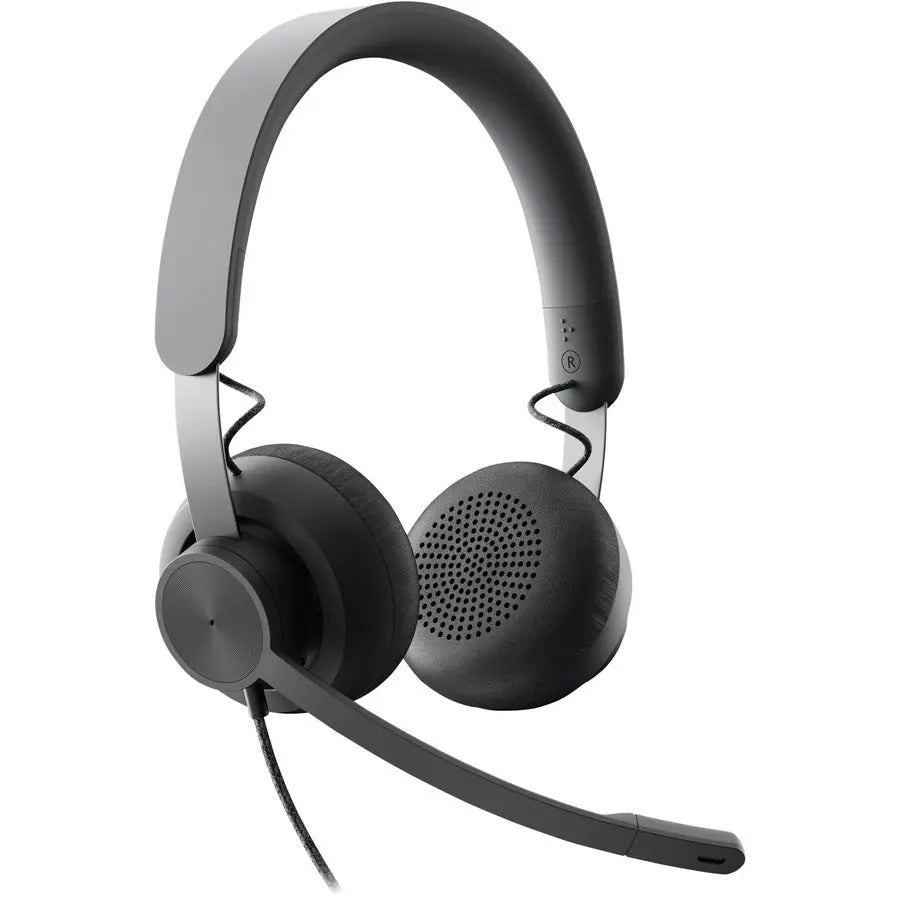 LOGITECH Logitech Zone Headset - Stereo - USB Type C - Wired - 32 Ohm - 20 Hz - 16 kHz - Over-the-head - Binaural - Circumaural - 6.23 ft Cable - Uni-directional, Omni-directional Microphone - 981-000871