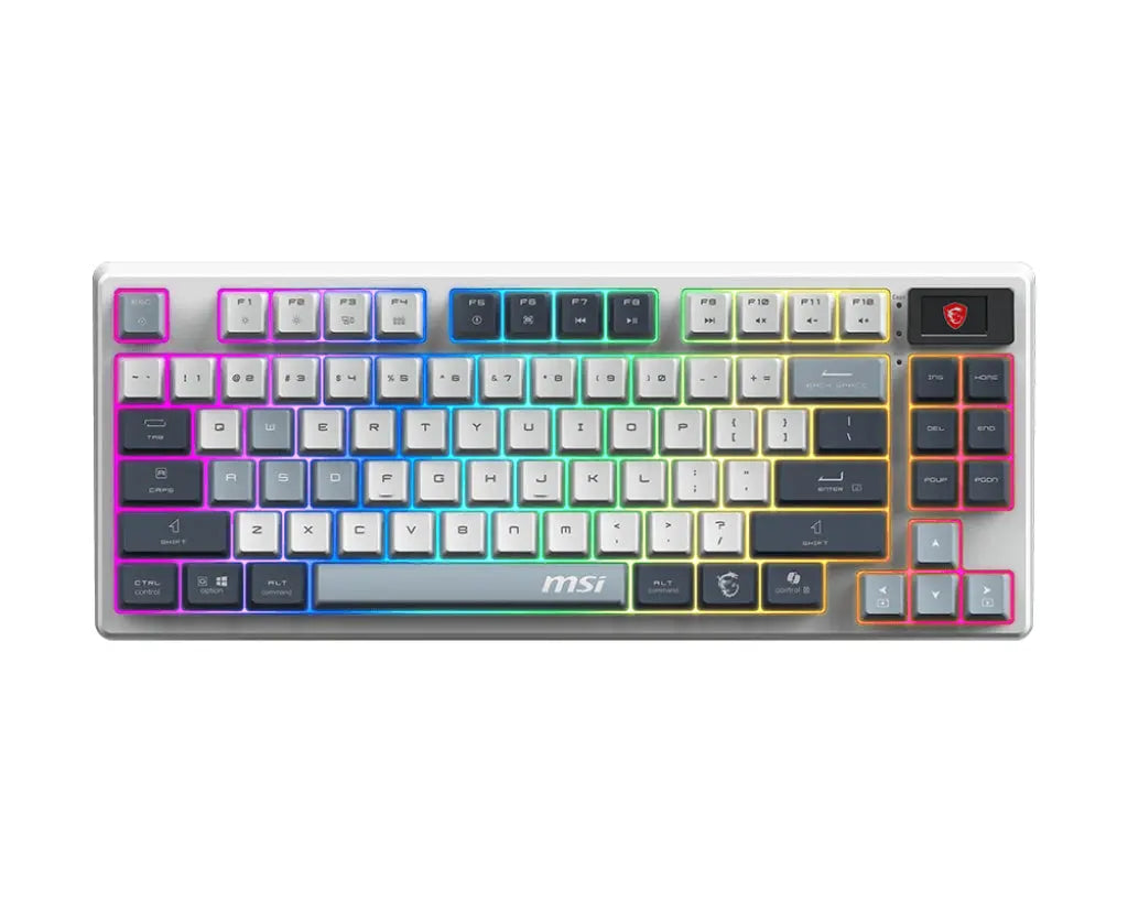 MSI MSI FORGE GK600 TKL WIRELESS SKY keyboard Gaming USB + Bluetooth QWERTY UK English Blue, White - FORGEGK600B