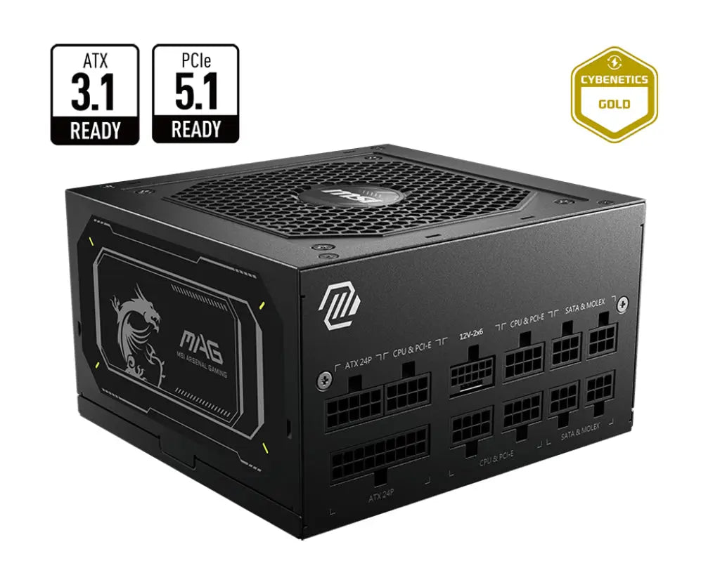 MSI MSI MAG A750GL PCIE5 II power supply unit 750 W 20+4 pin ATX ATX Black - MAGA750GLPCIE5II