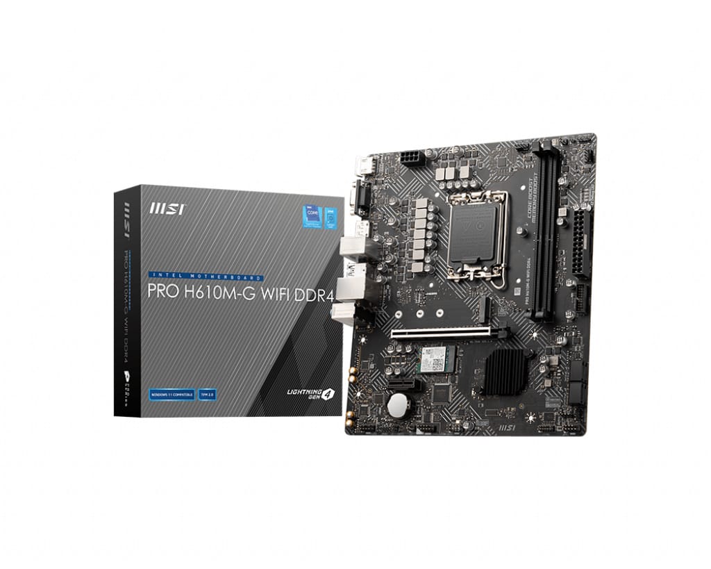 MSI MSI PRO H610M-G WIFI DDR4 motherboard Intel H610 LGA 1700 micro ATX - PROH610MGD4WIFI