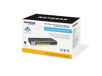 NETGEAR NETGEAR 8-Port PoE Gigabit Ethernet Smart Switch (GS110TP) - GS110TP-300NAS