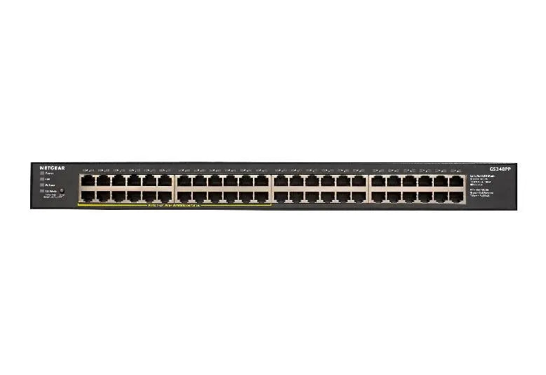 NETGEAR NETGEAR GS348PP Unmanaged Gigabit Ethernet (10/100/1000) Power over Ethernet (PoE) Black - GS348PP-100NAS