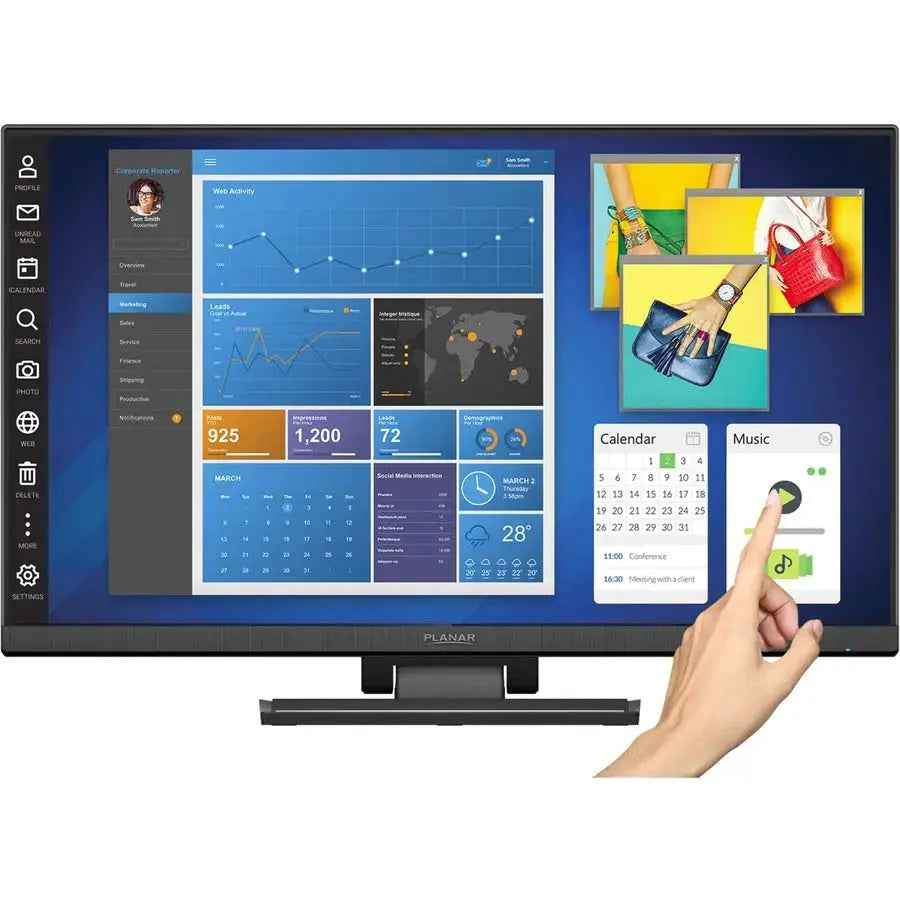 PLANAR Planar Helium PCT2435 23.8" LCD Touchscreen Monitor - 16:9 - 14 ms - Projected CapacitiveMulti-touch Screen - 1920 x 1080 - Full HD - 16.7 Million Colors - 1,000:1 - 250 Nit - Edge LED Backlight - Spe - 997-9363-00
