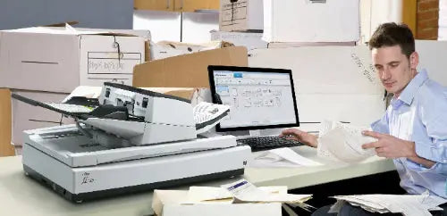 RICOH Fujitsu FI-7700 Flatbed & ADF scanner 600 x 600 DPI A3 Black, White - PA03740-B005