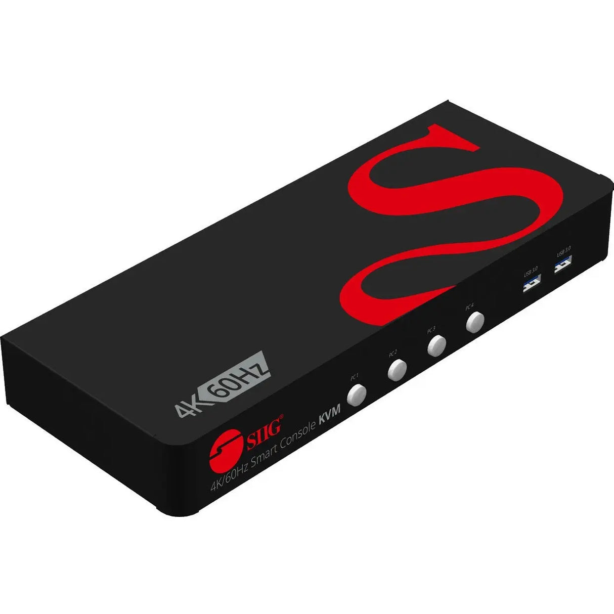 SIIG 4 Port 4K 60HZ DisplayPort 1.2 KVM Switch with USB 3.0 and Multi-Media ports - DP KVM Switch - TAA Compliant - CE-DP0G11-S1