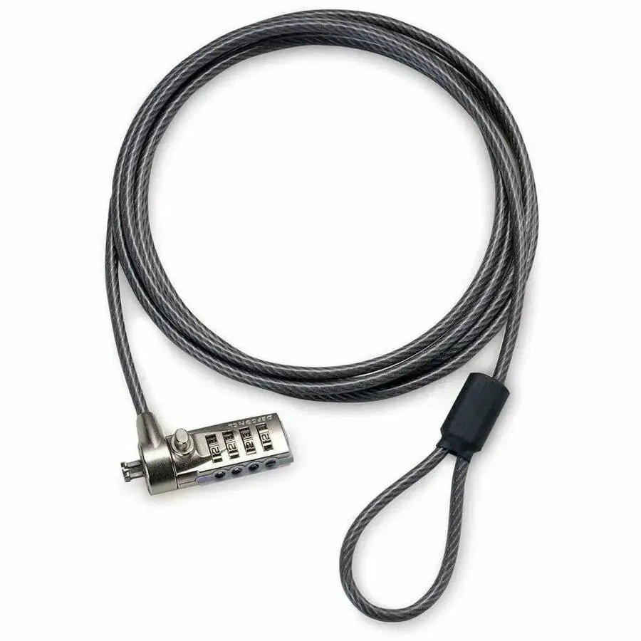 TARGUS Targus DEFCON Combo Lock (CL) - TAA Compliant - Resettable - 4-digit - Black - Galvanized Steel - 6.60 ft - For Notebook - TAA Compliant - PA410U