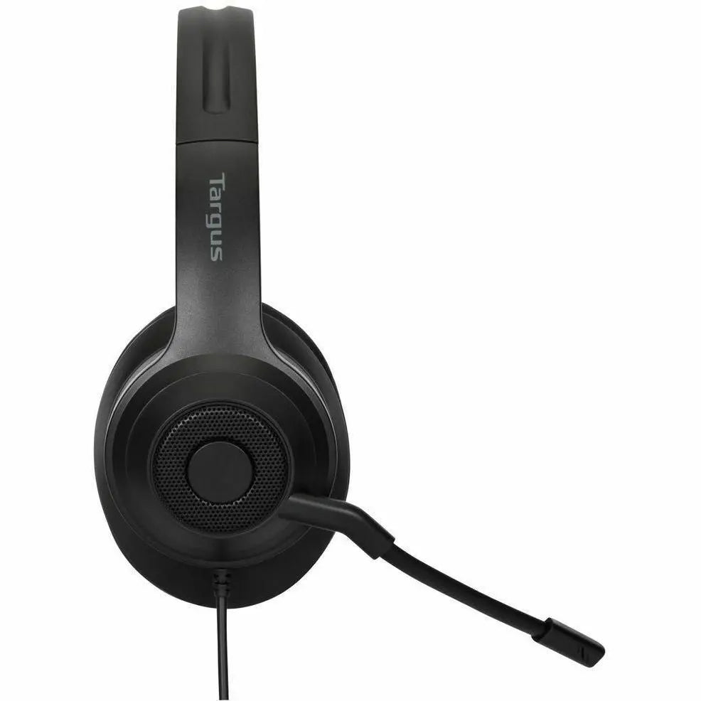 TARGUS Targus Wired Stereo Headset - Stereo - USB Type A - Wired - Over-the-ear - Binaural - Ear-cup - 6 ft Cable - Omni-directional, Noise Cancelling Microphone - Noise Canceling - Black - AEH102TT