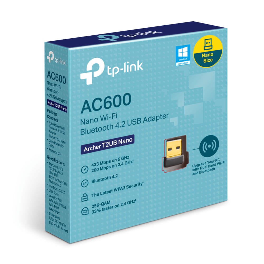TP-LINK Network Device TP-Link AC600 Nano Dual Band Wi-Fi Bluetooth 4.2 USB Adapter - ARCHER T2UB NANO