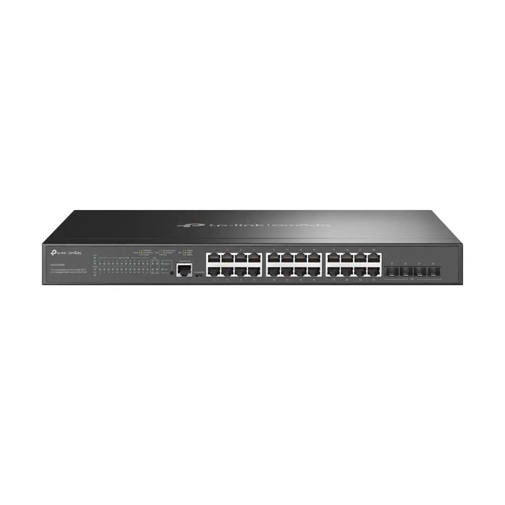 TP-Link Omada 24-Port Gigabit and 4-Port 10GE SFP+ L2+ Managed Switch with 24-Port PoE+ - SG3428XMP TP-LINK