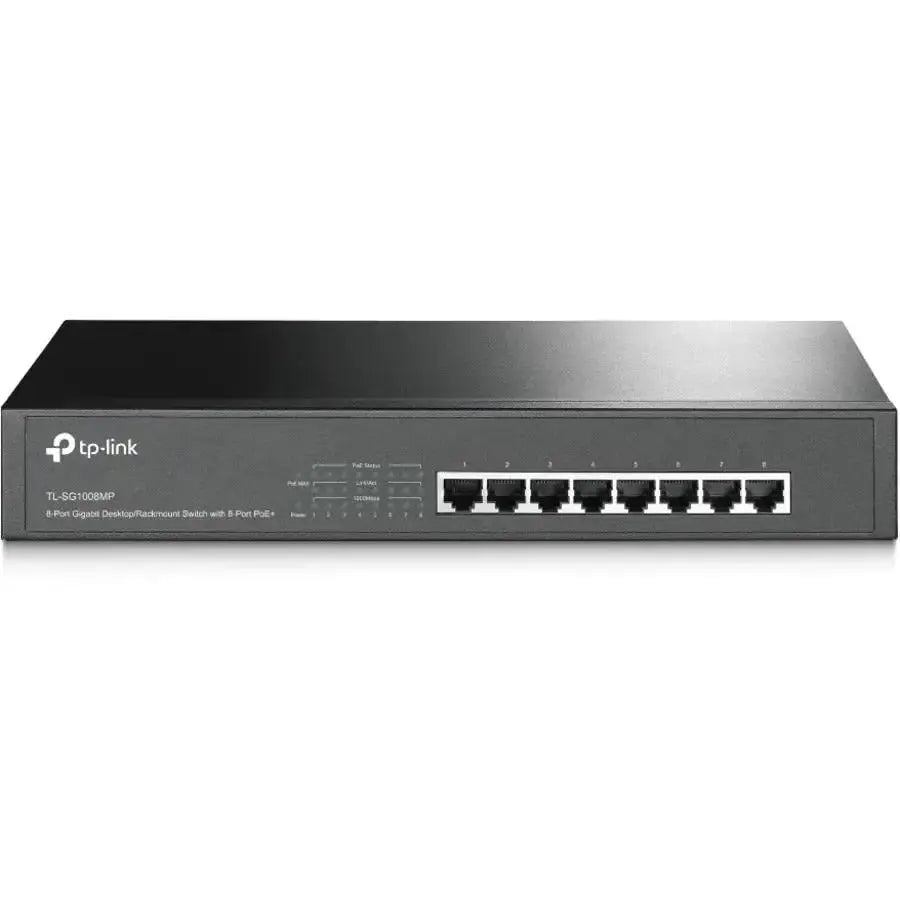 TP-LINK TP-Link TL-SG1008MP - 8-Port Gigabit PoE Switch - Limited Lifetime Protection - 8 PoE+ Ports @153W - Rackmount - Plug & Play - Sturdy Metal - Shielded Ports - Overload Protection w/ Port Priority - TL-SG1008MP