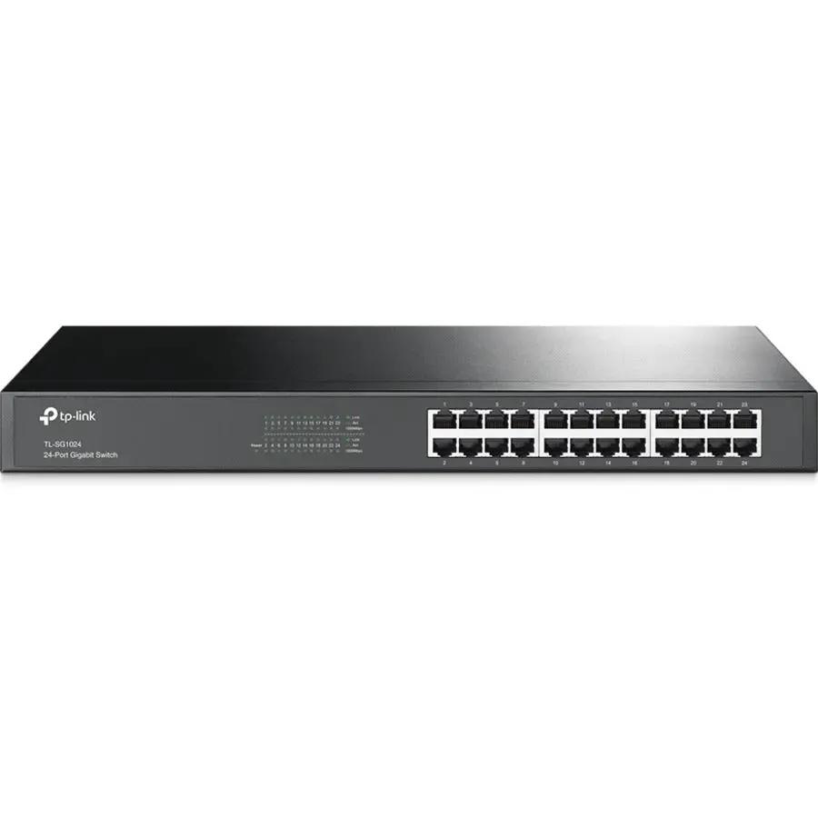 TP-LINK TP-LINK TL-SG1024 - 24-Port Gigabit Ethernet Switch - Limited Lifetime Protection - Plug and Play - Sturdy Metal w/Shielded Ports - Rackmount - Fanless - Unmanaged - TL-SG1024