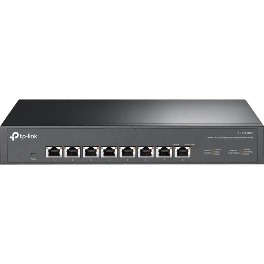 TP-LINK TP-Link TL-SX1008 - 8 Port 10G/Multi-Gig Unmanaged Ethernet Switch - Limited Lifetime Protection - Desktop/Rackmount - Plug & Play - Sturdy Metal Casing - Speed Auto-Negotiation - TL-SX1008