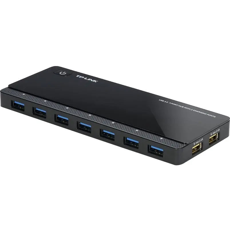 TP-LINK TP-Link UH720 - Powered USB Hub 3.0 with 7 USB 3.0 Data Ports and 2 Smart Charging USB Ports - Compatible with Windows, Mac, Chrome & Linux OS, with Power On/Off Button, 12V/4A Power Adapter - UH720