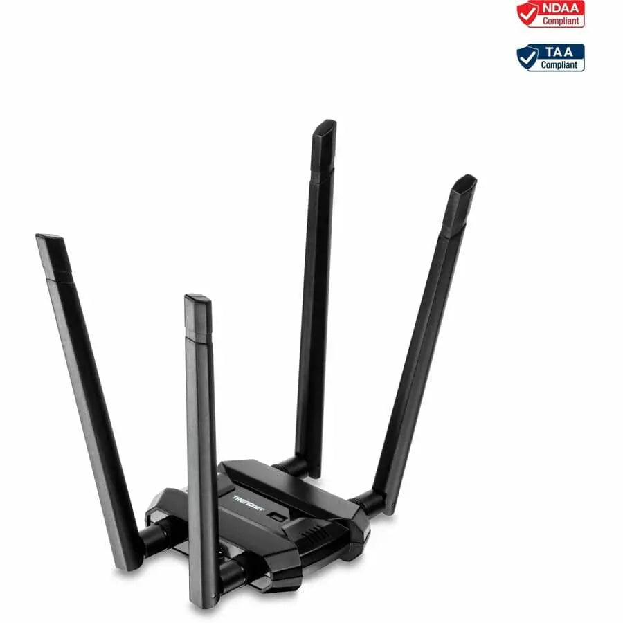 TRENDnet AC1900 High Power Dual Band Wireless USB Adapter, Increase-Extend WiFi Wireless Coverage, Stream 4K HD Video, Windows-Mac OS Compatible, USB 3.0 to USB Type A, Black, TEW-809UB - AC1900 High ... - TEW-809UB TRENDNET
