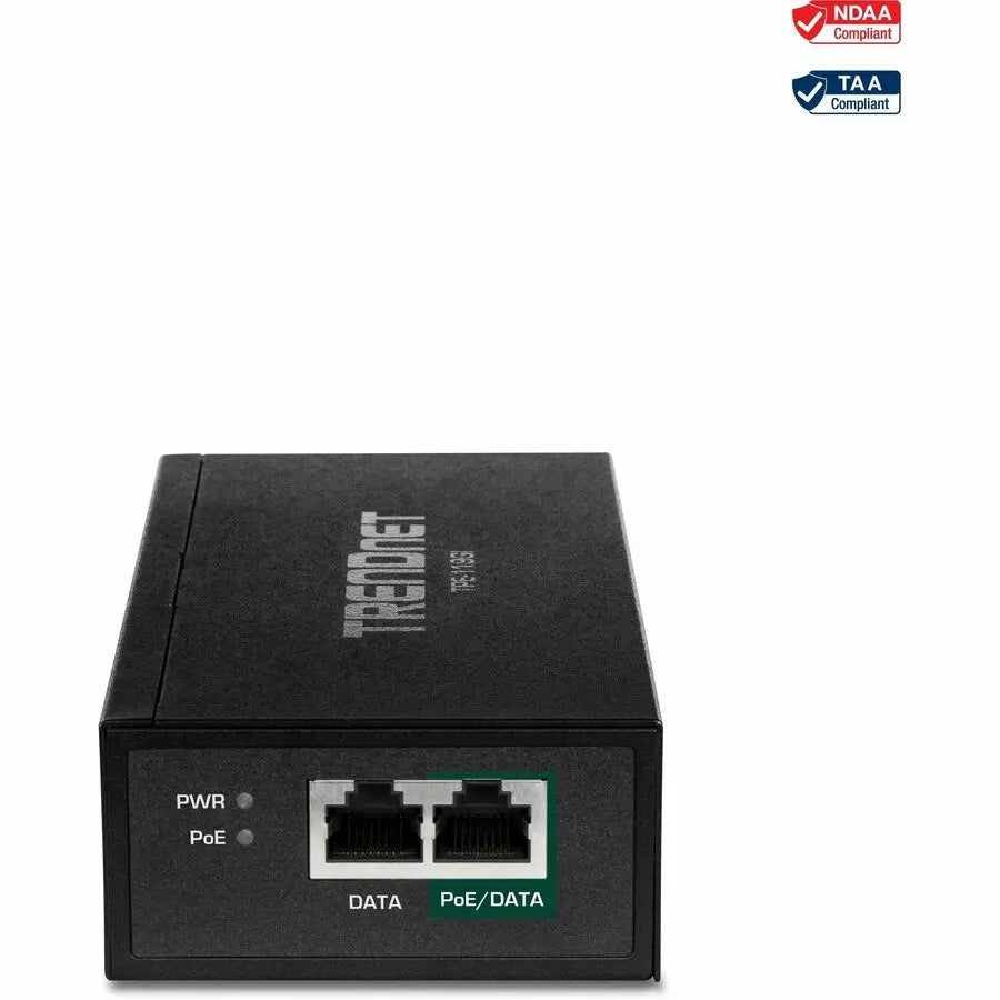 TRENDNET TRENDnet Gigabit PoE++ Injector, Convert A Non-PoE Port to A PoE++ Gigabit Port, PoE (15.4W), PoE+ (30W), Or PoE++ (95W), Up to 100m (328 ft), Integrated Power Supply, Black, TPE-119GI - 1 Gigabit Eth... - TPE-119GI