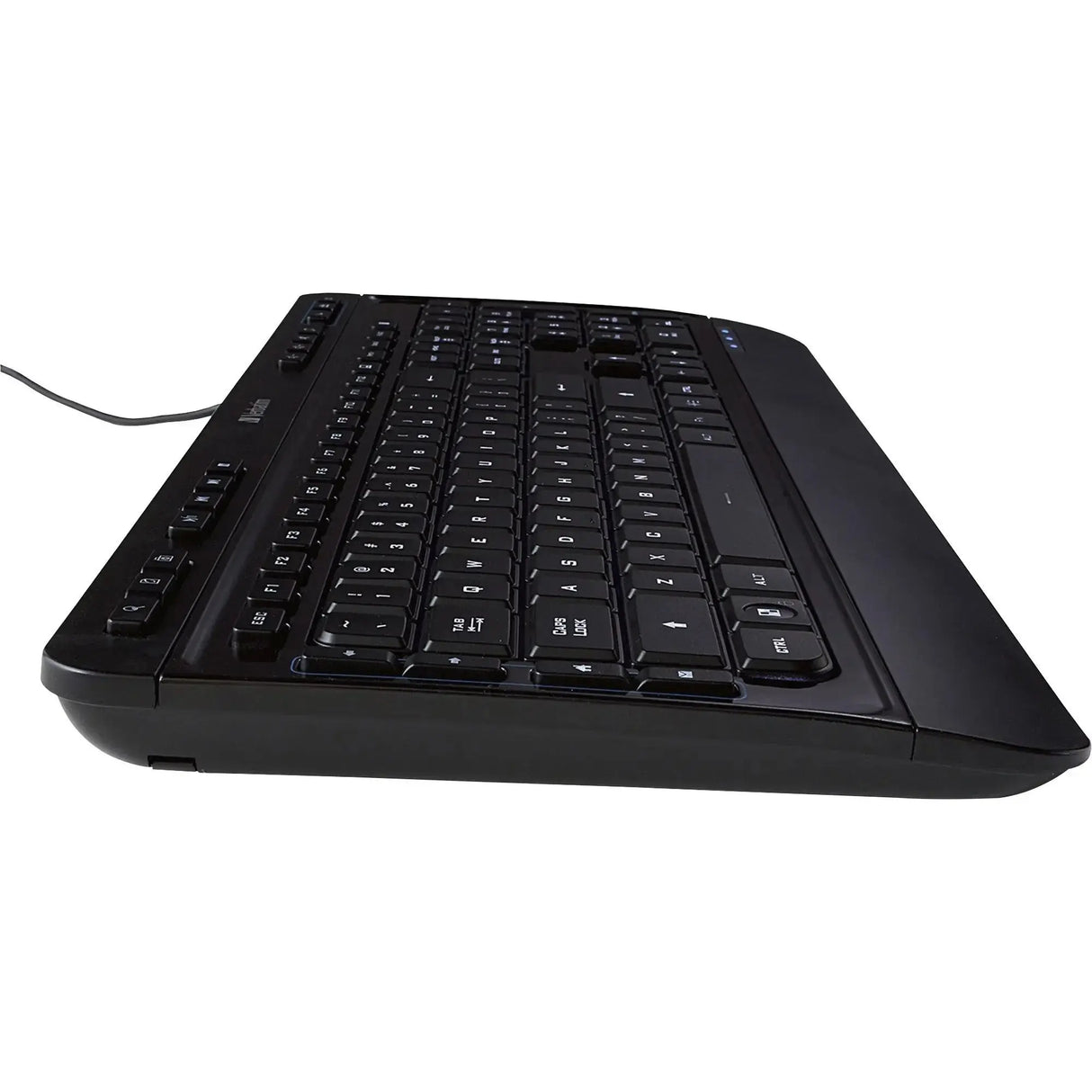 Verbatim Illuminated Wired Keyboard - Cable Connectivity - USB Type A Interface Media Player Hot Key(s) - Windows, Mac OS, Linux - Black - 99789 VERBATIM