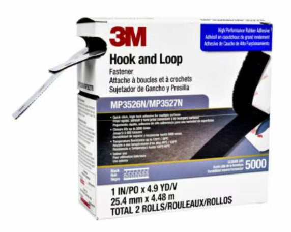 3M MP3526N/MP3527N hook/loop fastener Nylon Black, White 5 pc(s) - MP3526N/MP3527N