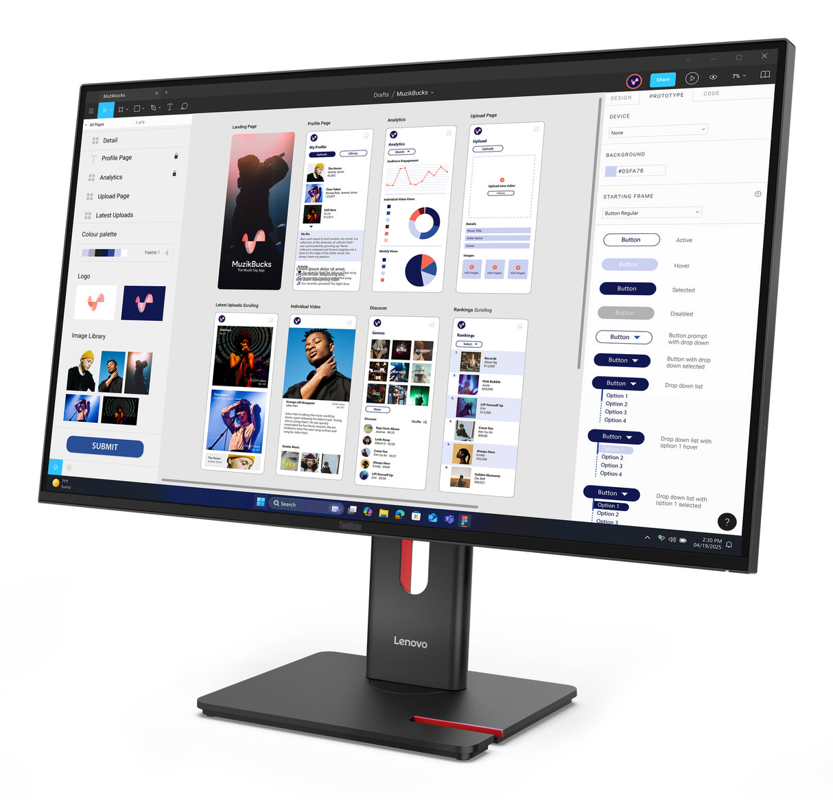 Lenovo ThinkVision T32UD-40 Monitor - 64B0GAR1UZ