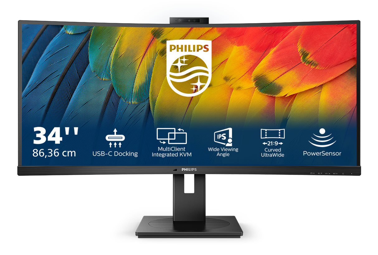 Philips 5000 series 34B1U5600CH/75 computer monitor 86.4 cm (34") 3440 x 1440 pixels Wide Quad HD LCD Black - 34B1U5600CH PHILIPS