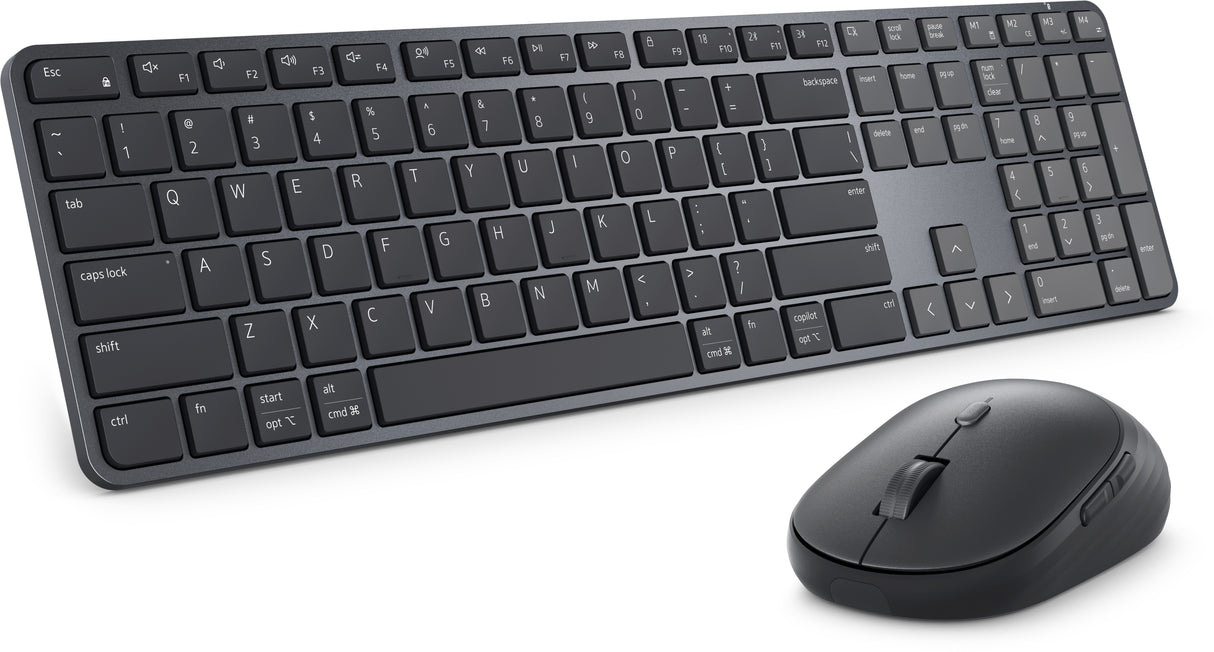 DELL Pro 7 Slim KM726 keyboard Mouse included Home/Office RF Wireless + Bluetooth US English Black - KM726-USD-DAO