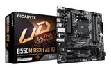 GIGABYTE B550M DS3H AC R2 Motherboard - AMD Ryzen 5000 CPUs, 5+3 Phases VRM, up to 4733MHz DDR4 (O.C.), 1xPCIe 4.0 + 1xPCIe 3.0 M.2, Wi-Fi 5, 1GbE LAN, USB 3.2 Gen 1 - B550M DS3H AC R2