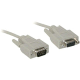 C2G 6ft DB9 M/F Extension Cable - Beige - DB-9 Male - DB-9 Female - 6ft - 02711