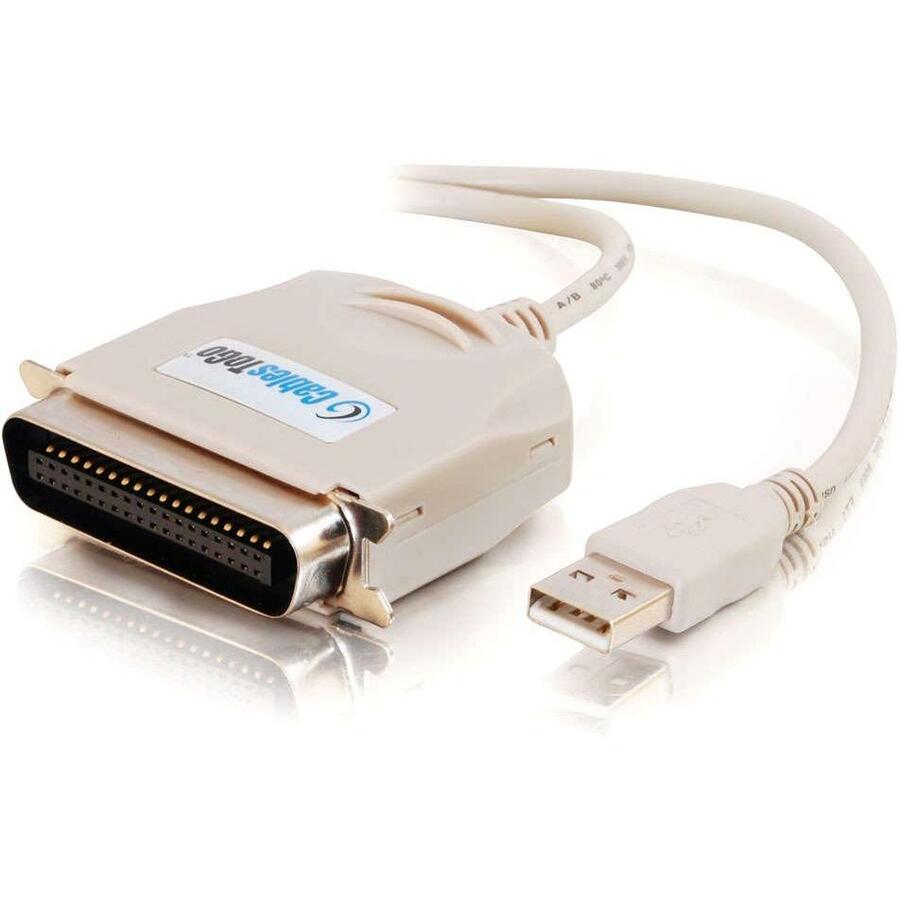C2G 6ft USB to C36 Parallel Printer Adapter Cable - Category 6 for Network Device - 500 ft - Bare Wire - Bare Wire - Gray - 16898