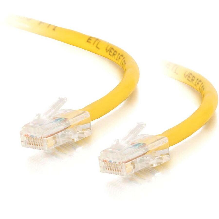 C2G-10ft Cat5e Non-Booted Crossover Unshielded (UTP) Network Patch Cable - Yellow - Category 5e for Network Device - RJ-45 Male - RJ-45 Male - Crossover - 10ft - Yellow - 26691
