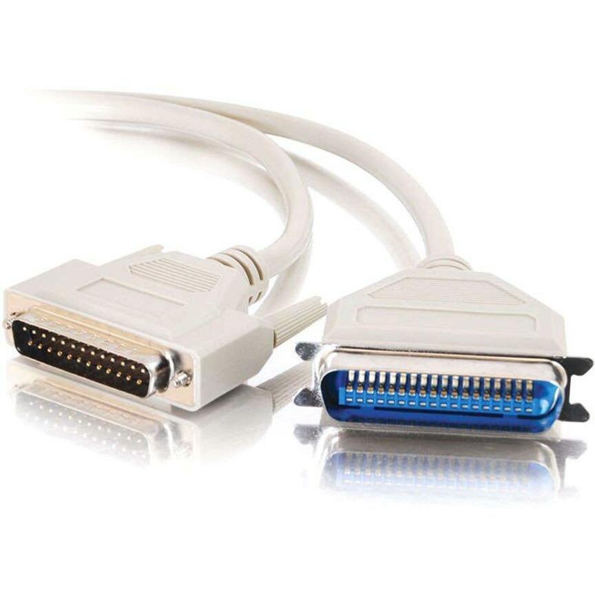 C2G 6ft DB25 Male to Centronics 36 Male Parallel Printer Cable - DB-25 Male - Centronics Male - 6ft - Beige - 02798