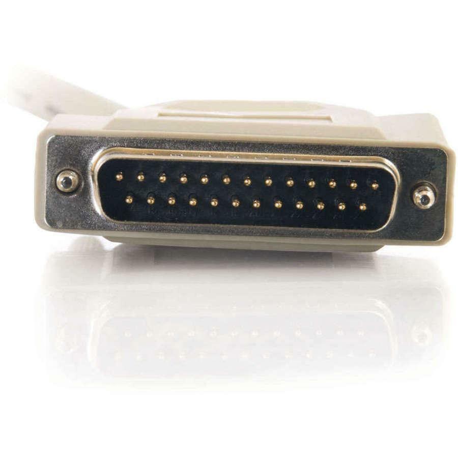 C2G 6ft IEEE-1284 DB25 M/M Parallel Cable - DB-25 Male - DB-25 Male - 6ft - Beige - 06103