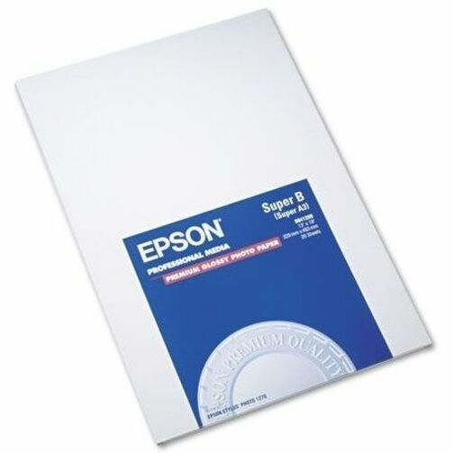 Epson Inkjet Photo Paper - White - 92 Brightness - 97% Opacity - Super B - 13" x 19" - 252 g/m&#178; Grammage - High Gloss - 20 Sheet - S041289
