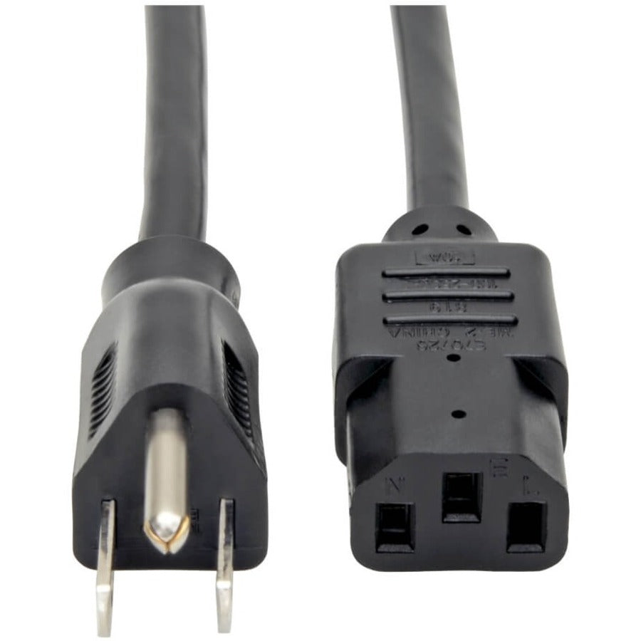 Tripp Lite Computer Power Extension Cord Adapter 18AWG 5-15P to C13 12' - (NEMA 5-15P to IEC-320-C13) 12-ft. - P010-012