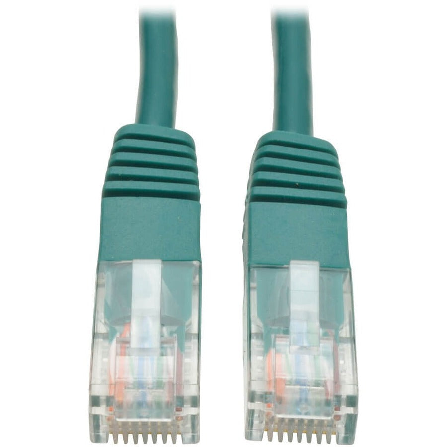 Tripp Lite 5ft Cat5e / Cat5 350MHz Molded Patch Cable RJ45 M/M Green 5' - 5ft - 1 x RJ-45 Male - 1 x RJ-45 Male - Green - N002-005-GN