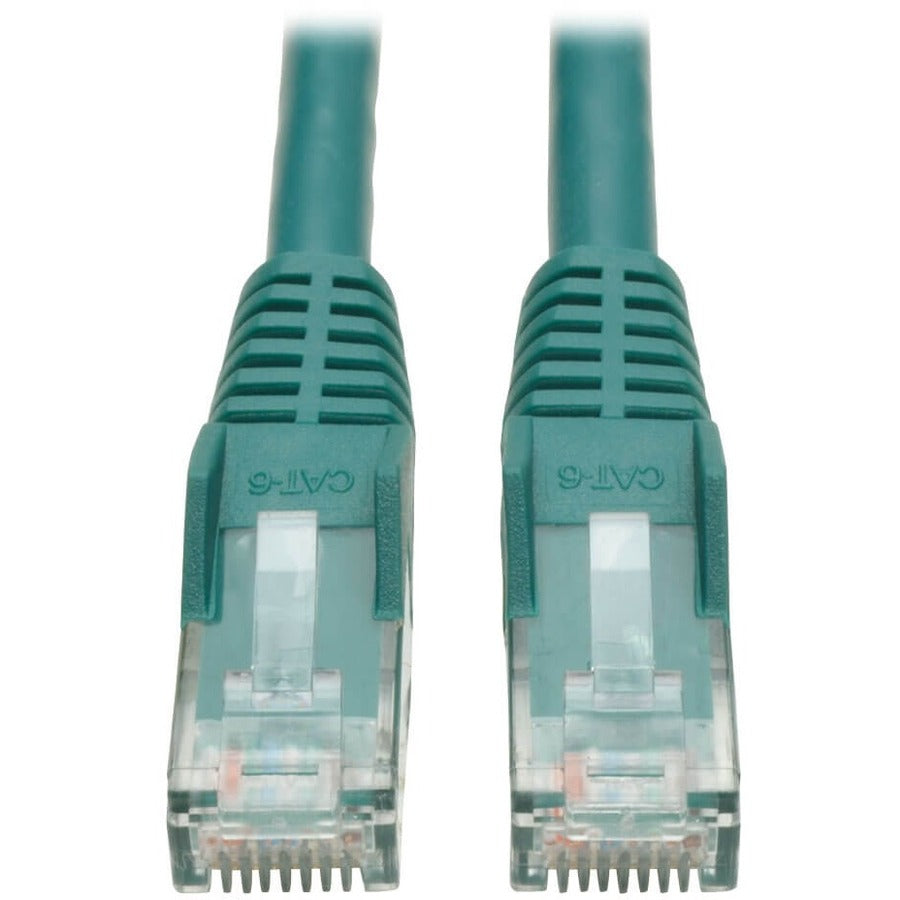Tripp Lite 7ft Cat6 Gigabit Snagless Molded Patch Cable RJ45 M/M Green 7' - 7ft - 1 x RJ-45 Male - RJ-45 Male - Green - N201-007-GN
