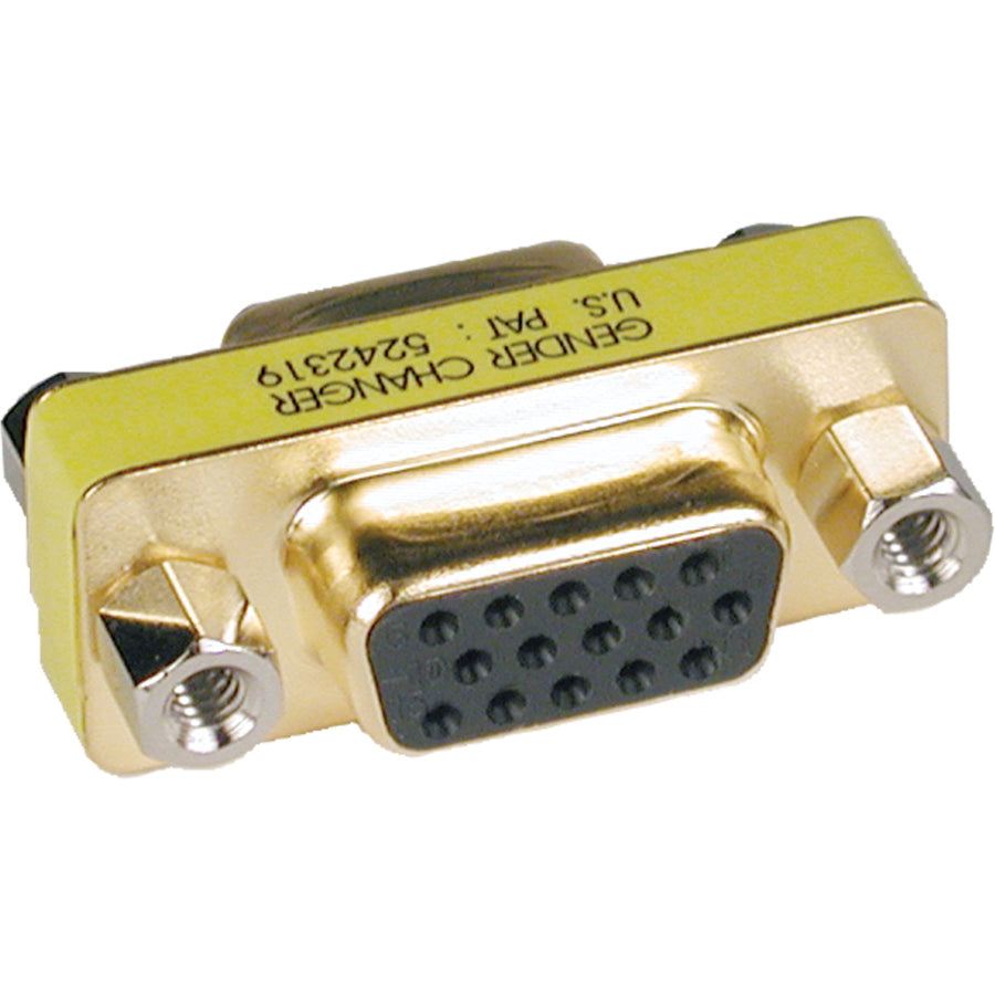 Tripp Lite Compact / Slimline Gold VGA Video Coupler Gender Changer F/F - 1 x 15-pin HD-15 Female - 1 x 15-pin HD-15 Female - P160-000