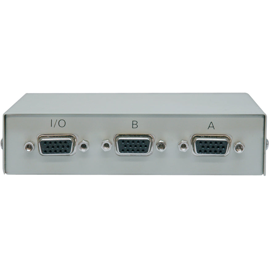 Tripp Lite 2-Port Manual VGA/SVGA Video Switch 3x HD15F Metal - 1600 x 1280 - VGA, SVGA - 2 Input Device - 1 Output device - 2 x VGA In - 1 x VGA Out - B112-002-R