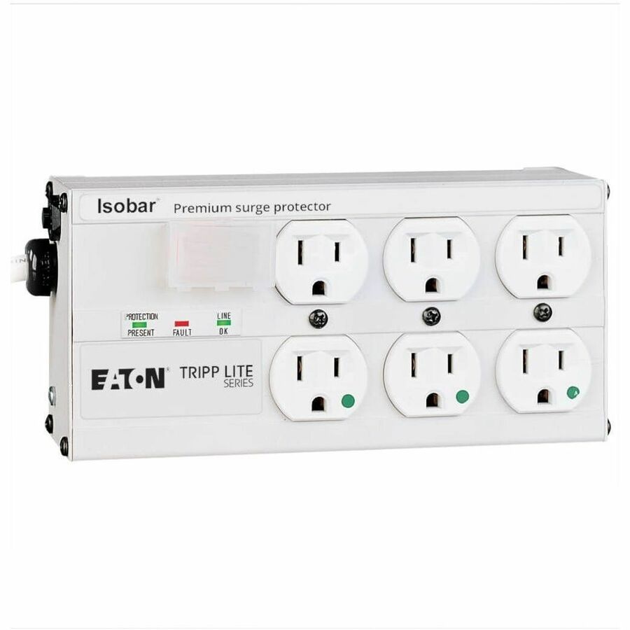 Tripp Lite Isobar Surge Protector Medical Metal 6 Outlet 15' Cord - Receptacles: 6 x NEMA 5-15R - 3330J - ISOBAR6ULTRAHG